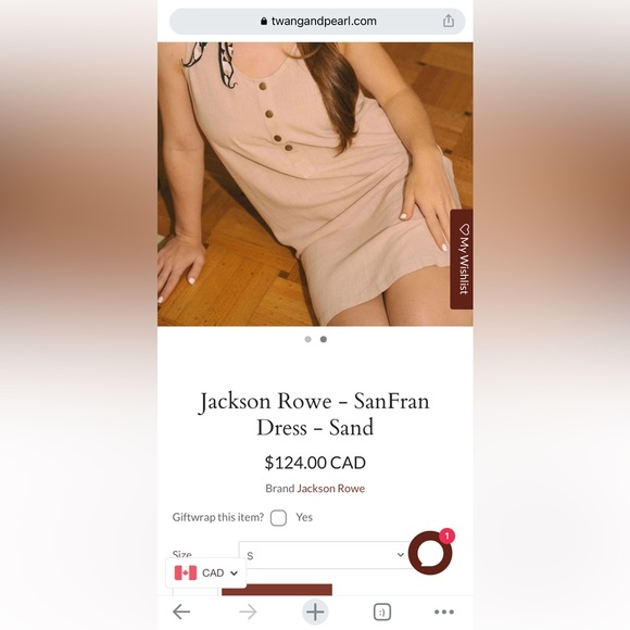 Jackson Rowe | sanfran dress | BNWT | size small - Picture 5 of 6